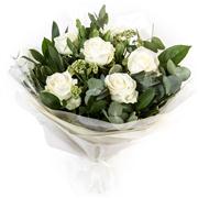 Six Quality White Roses