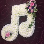 Musical Note Funeral Flowers