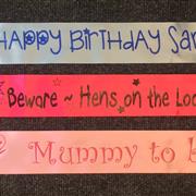 Personalised Party Sash or Banner