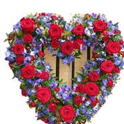 Blue &amp; Red Open Heart